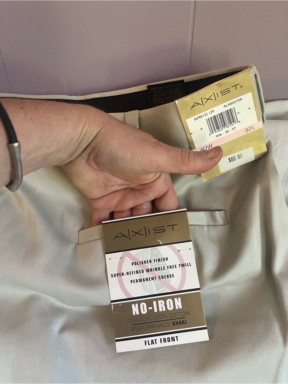 Axist Men’s Chinos - Light Khaki No -Iron - Picture 16 of 16